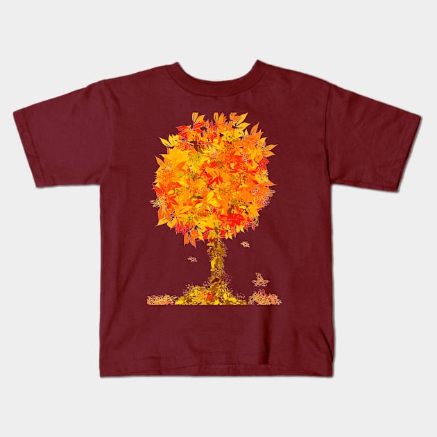 Queen Of Autumn Kids T-Shirt by scatharis